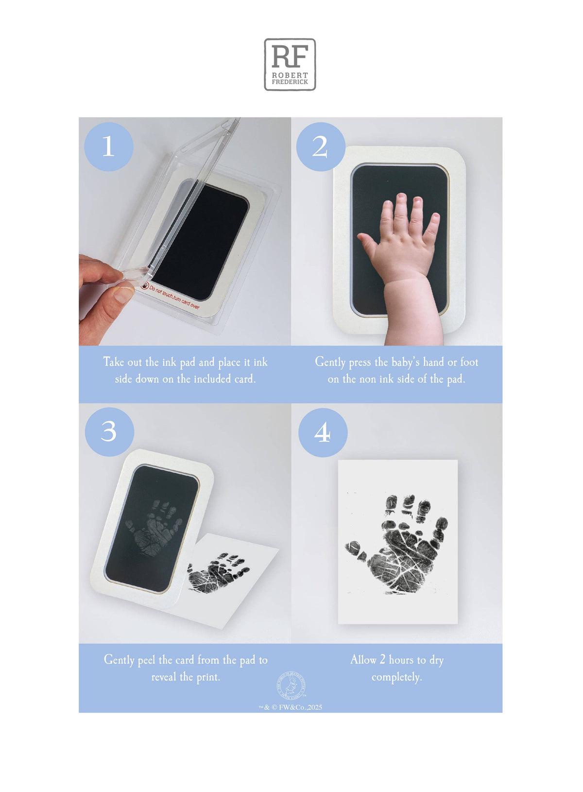 Peter Rabbit Hand & Foot Print Kit – With Baby Keepsake Frame