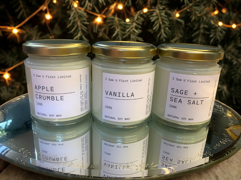 I Saw U First Candle  Apple Crumble Fragrance / Medium - 150g