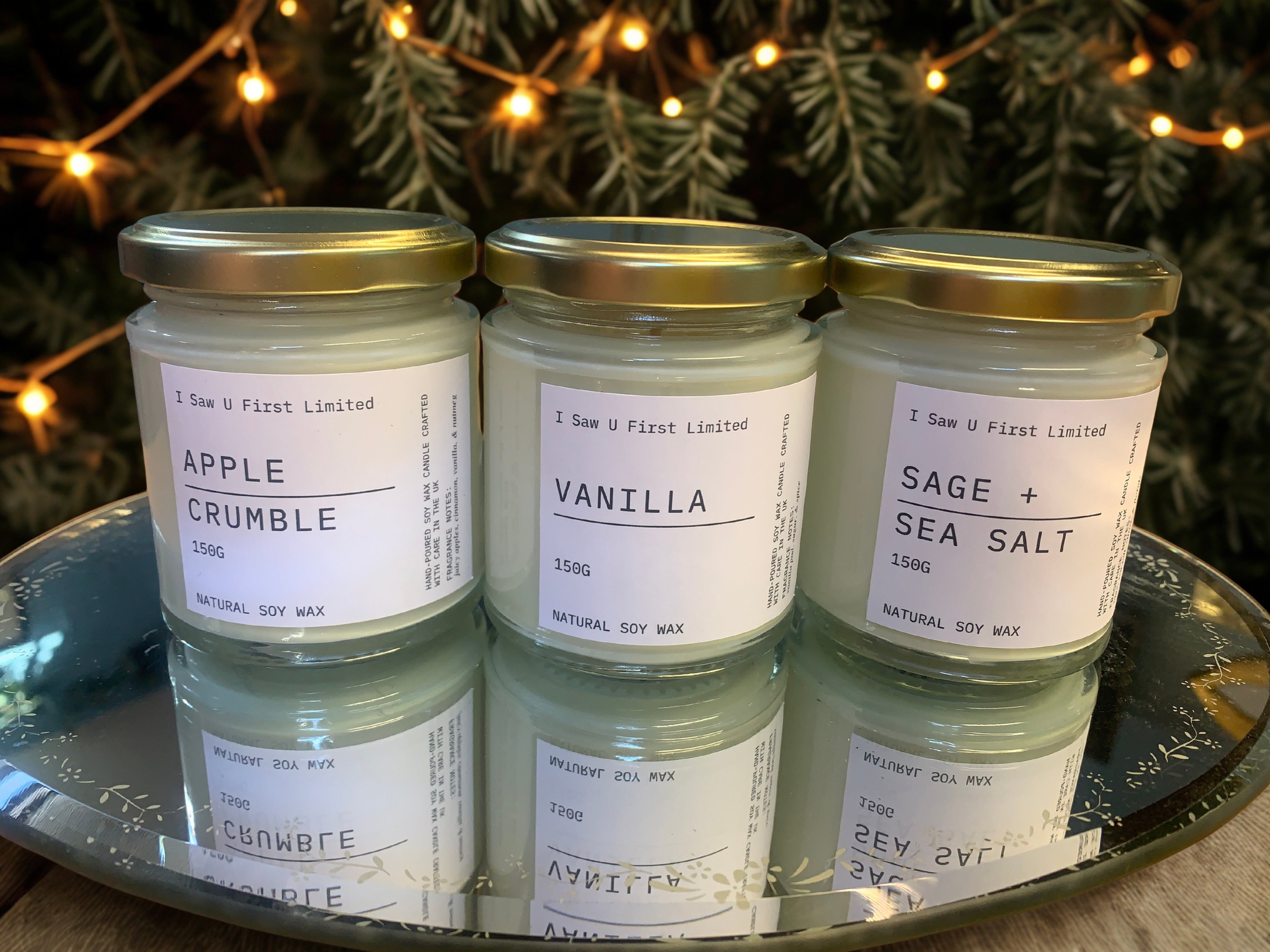 I Saw U First Candle  Apple Crumble Fragrance / Medium - 150g