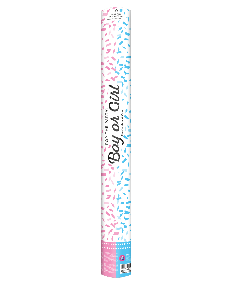 Gender Reveal Confetti Cannon  60 cm - GIRL