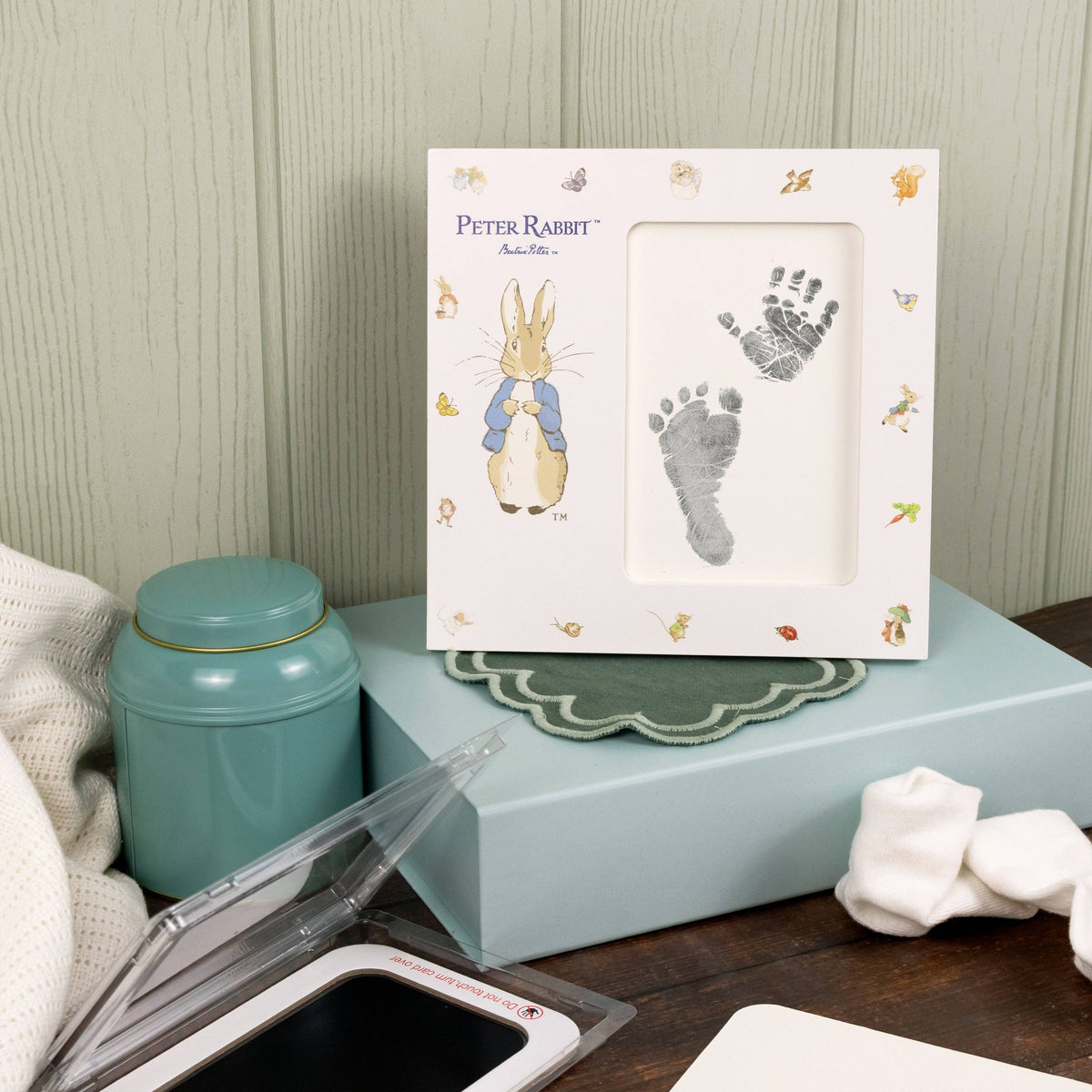 Peter Rabbit Hand & Foot Print Kit – With Baby Keepsake Frame