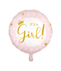 I Saw U First |Gender Reveal  Foil balloon - It's a girl! 46cm