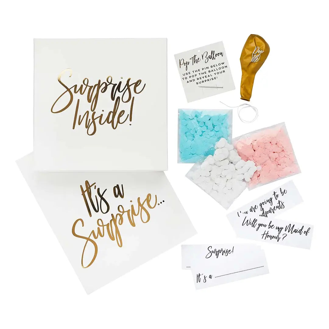 I Saw U First Gold Surprise In A Box Set - Gender reveal