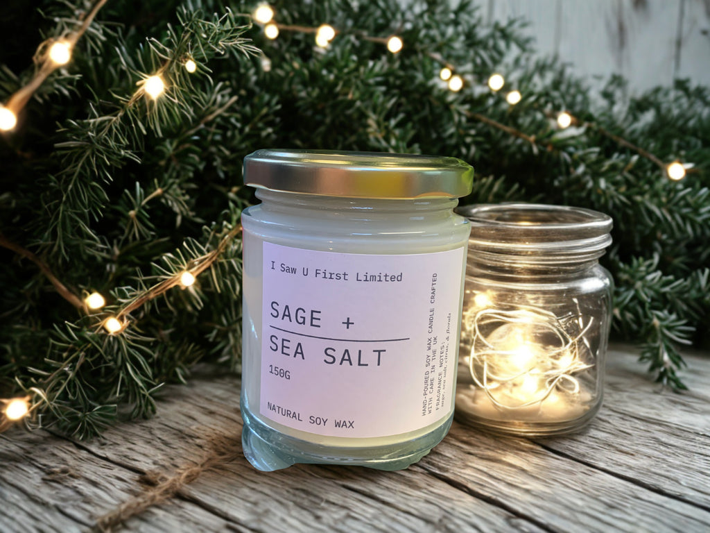 I Saw U First Candle Sage+Sea Salt Fragrance/ Medium - 150g